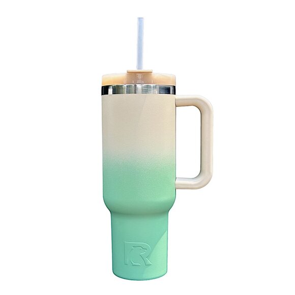 RTIC 40oz ROAD TRIP TUMBLER (CERAMIC LINING) - SAGE OMBRE - Picture 1 of 3